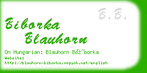 biborka blauhorn business card